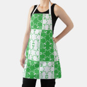 Tablier St Patricks Day Vert Clover Étoile Géométrique (Insitu)