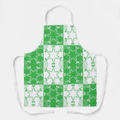 Tablier St Patricks Day Vert Clover Étoile Géométrique (Recto)