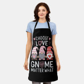 Tablier St-Valentin Choisissez L'amour Gnome Peu Importe Q (Porté)