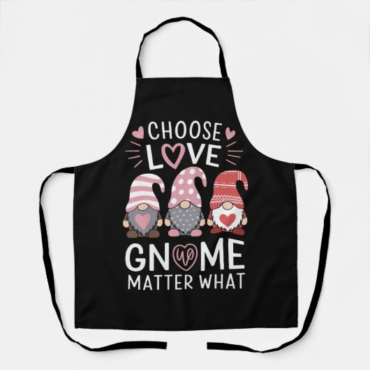Tablier St-Valentin Choisissez L'amour Gnome Peu Importe Q (Recto)