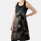 Tablier Staffordshire Terrier Citrouilles Halloween effray (Insitu)