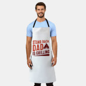 Tablier Stand Back Papa est en train de griller ! (Porté)