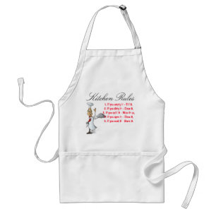 Tablier standard avec chef et règles de cuisine