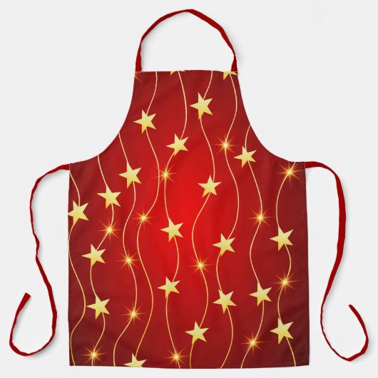 Tablier Star Adored Ruby Motif rouge (Recto)
