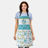 Tablier Starburst moderne du milieu du siècle Apron Unisex (Porté)