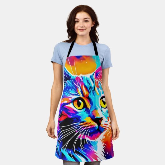 Tablier Stare-Kitty coloré (Porté)