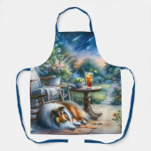 Tablier Starlit Garden Porch Sheltie Dream (Recto)