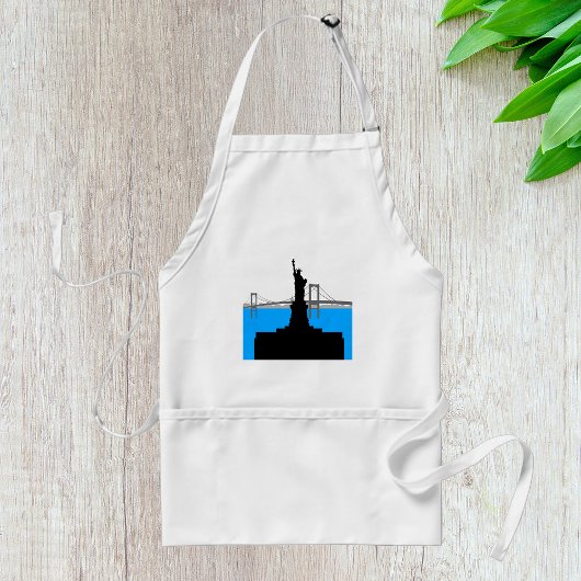 Tablier Statue of Liberty Silhouette New York Skyline
