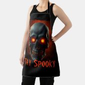 Tablier Stay Spooky Gothic Skull Apron (Insitu)