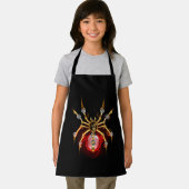 Tablier Steampunk spider on black (Insitu)