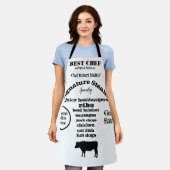 Tablier Steer Silhouette Black Meilleur Chef Barbecue (Porté)