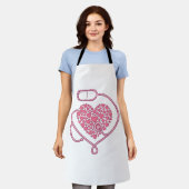 Tablier Stéthoscope Cardiaque Design de Chemise Vectoriel (Porté)