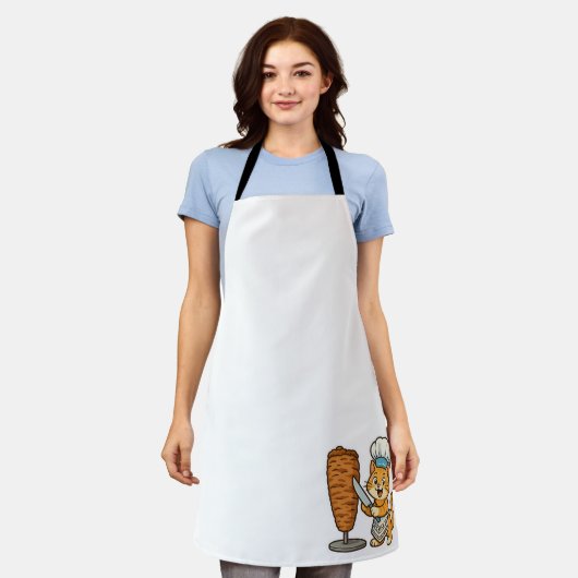 Tablier Sticker Chef Chat Shawarma (Porté)