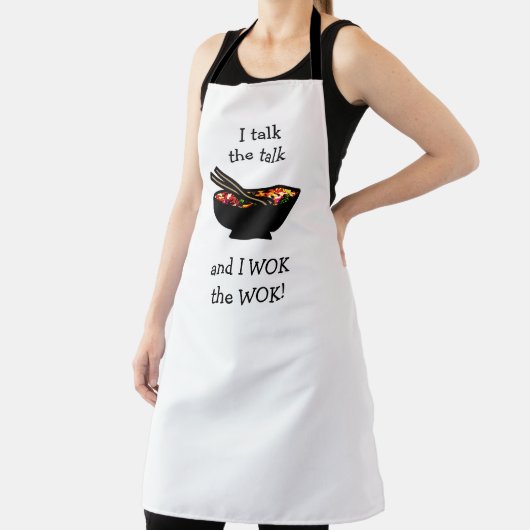 Tablier Stir-Fry Wok the Wok Drôle Nourriture chinoise (Insitu)