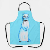 Tablier Stoat blanc Ermine Cute Ferret Lover Art (Recto)