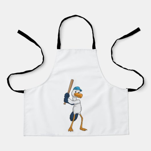 Tablier Stork au baseball avec batte de baseball (Recto)