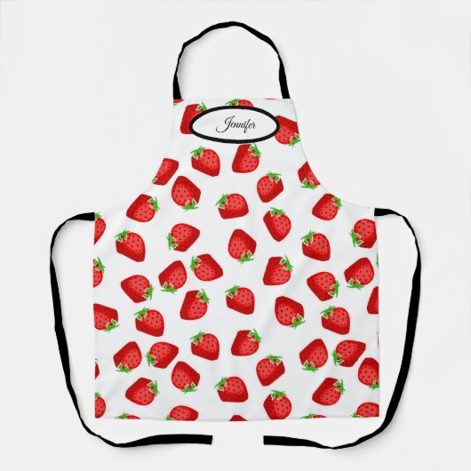 Tablier Strawberries Plump Fresh Red Sweet Personalized (Recto)