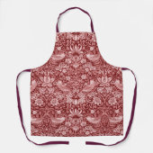 Tablier Strawberry Thief Maroon, William Morris (Recto)