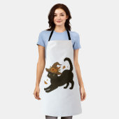 Tablier Stretting Chat Noir - Witchy Automne Classique T-S (Porté)