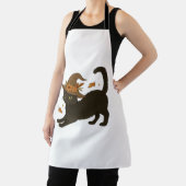 Tablier Stretting Chat Noir - Witchy Automne Classique T-S (Insitu)