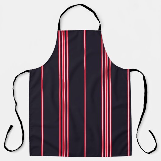 Tablier Stripe pattern with navy blue, white and red verti (Recto)