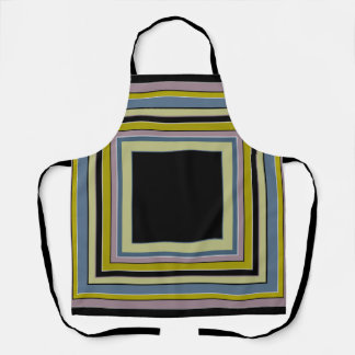 Tablier Striped Square Classic Gray Olive Pattern