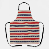 Tablier Stripes de style drapeau patriotique (Recto)