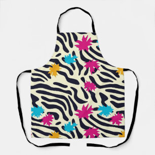 Tablier Stripes zébrées Abstraites avec pellicule de peint