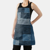 Tablier Style années 70 bleu Jean Plaid (Insitu)