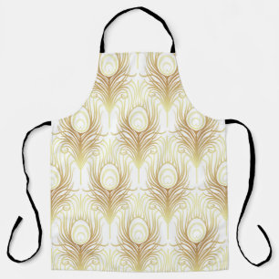 Tablier Style Art déco motif géométrique transparent en no