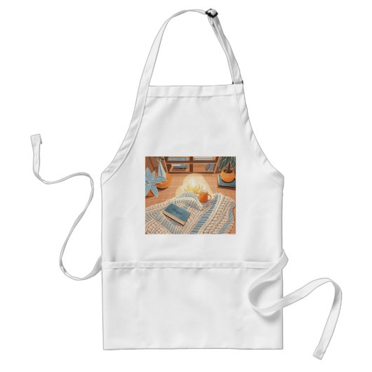 Tablier Style Boho chaleureux et chaud abstrait (Devant)