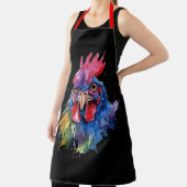 Tablier Style d'aquarelle de poulet du coq du pays (Insitu)