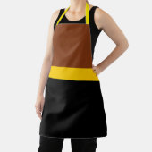Tablier Style de bloc de couleur Brown jaune (Insitu)