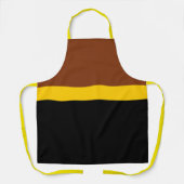 Tablier Style de bloc de couleur Brown jaune (Recto)