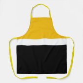 Tablier Style de bloc de couleur noir blanc jaune (Recto)