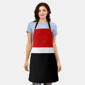 Tablier Style de bloc de couleur noir rouge (Porté)