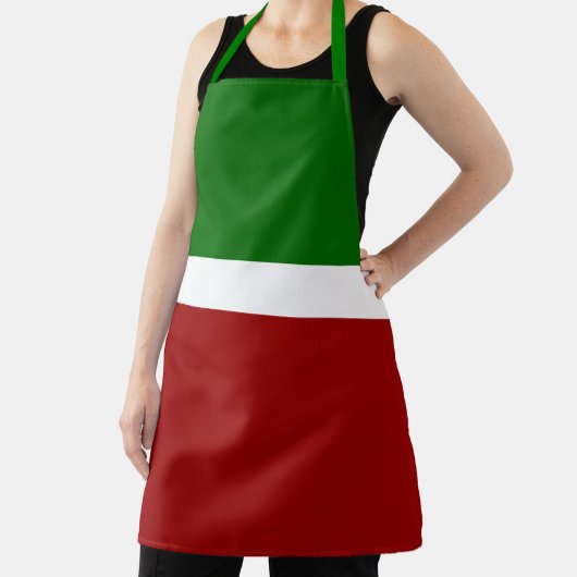 Tablier Style de bloc de couleur rouge vert
