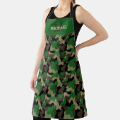 Tablier Style de monogramme de grill camouflage vert (Insitu)