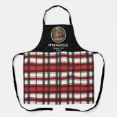 Tablier Style Foyer Rouge Personnalisé (Recto)