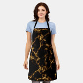 Tablier Style marbre élégant3 - Or noir (Porté)