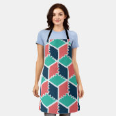 Tablier Style moderne Cube de couleur géométrique moderne (Porté)