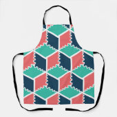 Tablier Style moderne Cube de couleur géométrique moderne (Recto)