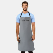 Tablier Style moderne Nom de recherche | Gris et noir (Porté)