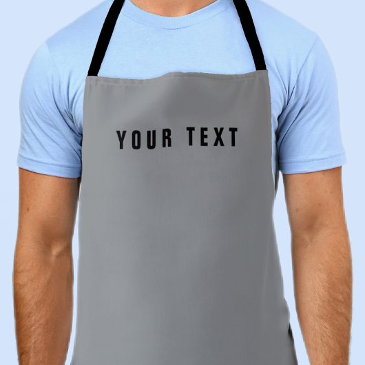 Tablier Style moderne Nom de recherche | Gris et noir