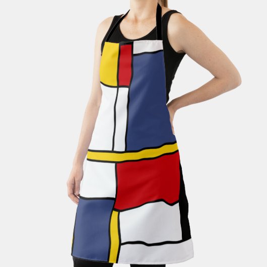 Tablier Style Mondrian Design d'art Abstrait moderne (Insitu)