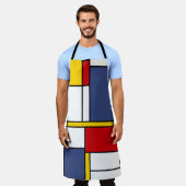 Tablier Style Mondrian Design d'art Abstrait moderne (Porté)