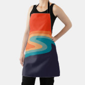 Tablier Style rétro coloré design tourbillon (Insitu)