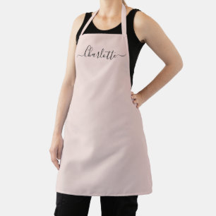 Tablier Style rose rose clair moderne nom girly chic