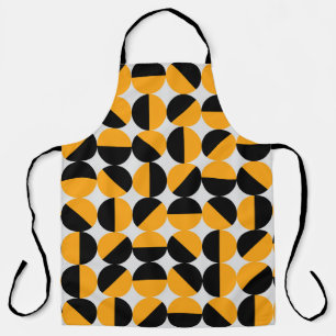 Tablier Style seventies, demi-cercles géométriques.