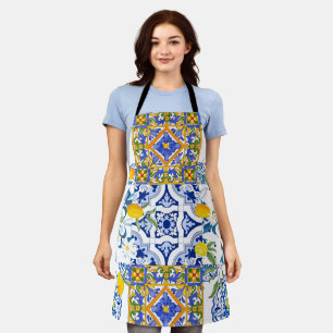 Tablier Style sicilien, art d'été Tout-en-un Imprimer Ta